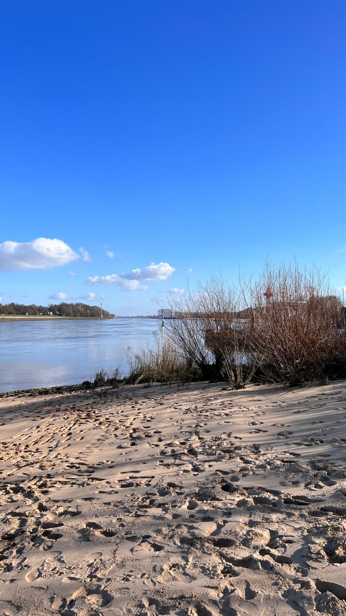 Gaestehaus Weserblick Am Weser-Sandstrand Berne Esterno foto